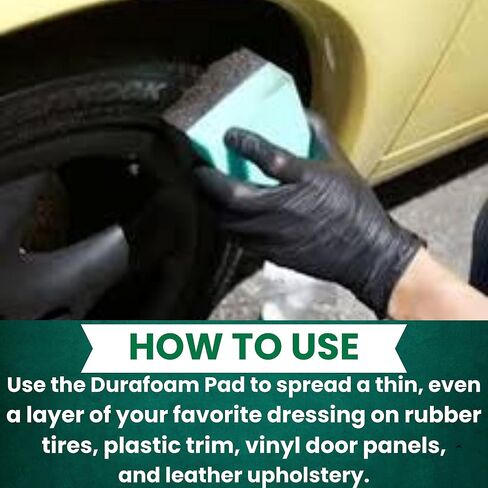 Waved Contoured Large Tire Dressing Applicator Pad - Even Coverage, No Mess, Interior and Exterior Use, Pack of 1 in Saudi Arabia