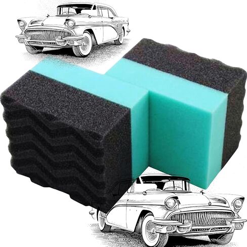 Waved Contoured Large Tire Dressing Applicator Pad - Even Coverage, No Mess, Interior and Exterior Use, Pack of 1 in Saudi Arabia