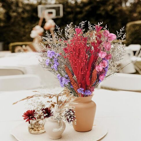 باقة زهور طبيعية مجففة ذيل أرنب مجفف زهور تنساني لا عاشق عشب قمح بوهو زهور اصطناعية حزمة ترتيبات زهور لطاولة محورية لحفلات الزفاف DIY ديكور المنزل in Kuwait