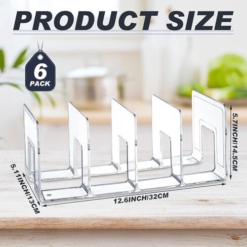 Tatuo 12 Pieces Clear Acrylic File Sorter Desk File Holder 4 Sections Shelf Book Holder Organizer Purse Handbag Clutch Divider File Folder Rack for Letter Cookbooks Home Office Kitchen Supplies in Saudi Arabia