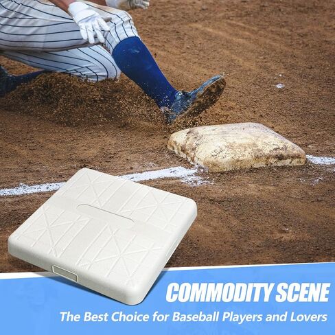 3 Sets Baseball Safety Base Set Molded Rubber Base Set Pitching Ground Anchored Bases Softball Baseball Bases Major League Bases for Adults Teenagers Outdoor Sports in Saudi Arabia