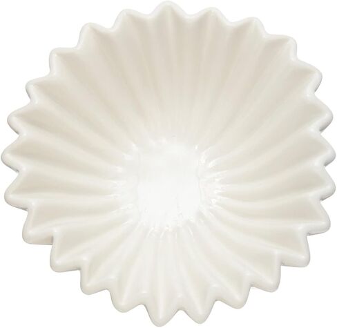 Creative Co-Op Fluted Stoneware, White Bowl in Saudi Arabia