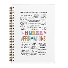 OFJE Nurse Daily Affirmations Notebook Journal, Nursing Gift for Nurse Graduation, Women, Practitioner Week, or Nurse Appreciation Day, 5.5 x 8.3 Inch