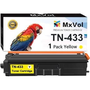 MXVOL متوافق TN433Y TN433 TN431 TN-433 استبدال خرطوشة الحبر للأخ TN 433 TN-431 MFC-L8900CDW MFC-L8610CDW HL-L8360CDW HL-L8260CDW TROM (TN433Y ، 1-PACK ، 1-PACK