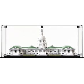 علبة عرض أكريليك لـ LEGO 21030 Architecture United States Capitol Building ، صندوق عرض مقاوم للغبار لـ LEGO 21030 ، الحجم: 19.6x9.84x12.9 بوصة (غير متضمن النموذج)