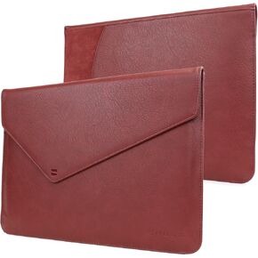 MacBook Pro Touch 13" (2016, 2017) Sleeve, Snugg - Dusty Cedar Red Leather Sleeve Case Protective Cover for MacBook Pro Touch 13" (2016, 2017) 13" Touchbar