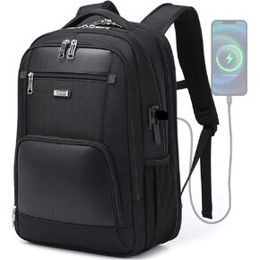 Travel Laptop Backpack for Men Women Black College Mens School Bookbag Men's Work Computer Backpack Business Traveling Back Pack with Charger 17 Inch Laptop Compartment Luggage strap