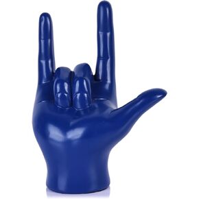 LCCCK Purple I Love You Sign Hand Art Statue and Sculpture Knick Knacks, Modern Funky Desk Bookshelf Tv Stand Cool Decor Aesthetic, Ideal Purple Home Library Coffee Table Decoraciones para Sala