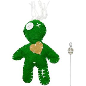 6.2" Handmade Green Dollar Voodoo Doll for Fertility/Wealth/Growth/Halloween Decor
