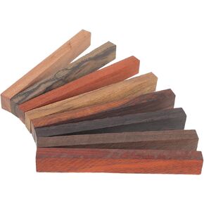 STOBOK 8pcs Exotic Wood Blanks for DIY Crafting Unique Patterns Wood Turning Pen Making Kit and Pen Turning Projects