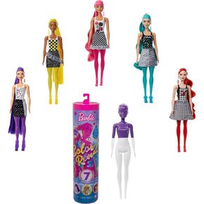 Barbie Color Deflists Doll & Accessories ، سلسلة كتلة الألوان ، 7 مفاجآت ، دمية Barbie واحدة (أنماط قد تختلف)