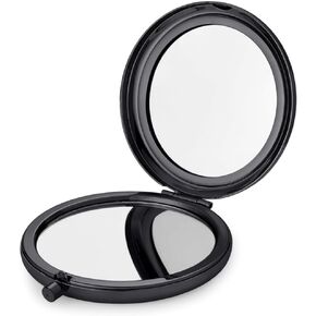 Cute Heart Shaped Compact Mirror for Purse,Red Travel Mirror with Glitter,Leather Small Pocket Mirror,Portable 2 x 1x Magnification Folding Makeup Mirror,Cosmetic Mirror for Gift in Kuwait