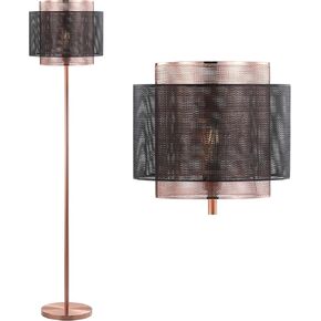JONATHAN Y JYL6107A Tribeca 60.5" Metal LED Floor Lamp, Contemporary, Modern, Transitional, Office, Living Room, Family Room, Dining Room, Bedroom, Hallway, Foyer, Copper/Black