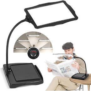 مكبرة الزجاج مع الضوء والوقوف 50 مصابيح LED فائقة الاضطرابات الجدول الكامل الجدول المكبر من الزجاج مع الضوء الأفقي والعمودي مع 360 درجة مرنة عنق أوزة لإصلاح الهوايات الحرفية العمل