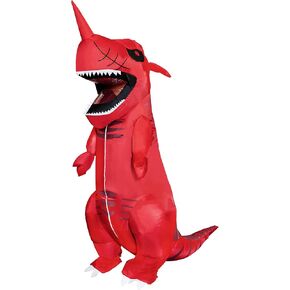 FUNPENY Halloween Inflatable Dinosaur Costume for Kids Teens, Inflatable T-Rex Costume for Halloween Party, Suitable for Teenagers 4'7" to 5'3" Tall