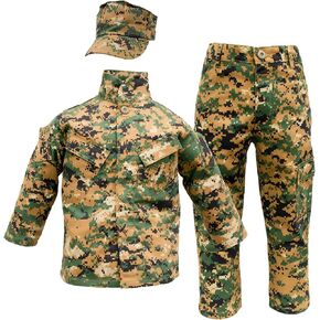 Kids USMC 3 PC Woodland Camo United States Marine Corps Usiform (Medium 10-12)