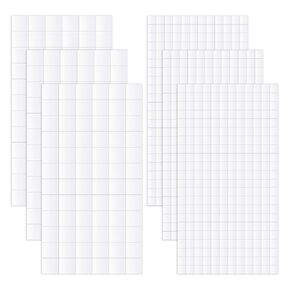 6 Sheets Foam Adhesive Squares, 2 Sizes Foam Squares for Crafts Double Sided Foam Tape Precut Square Strips Sticky Dots for DIY Arts Craft Office Supplies (6mm/0.24in, 12mm/0.47in)