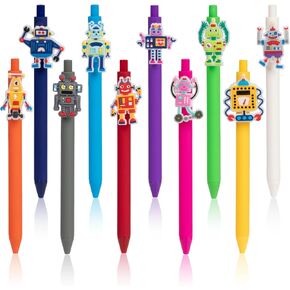 10 Pieces Dog Pens Writing Fun Kawaii Ballpoint Pens Ballpoint Retractable Black Ink Pen for Kids Birthday Party Gifts Students School Stationary Office Supplies