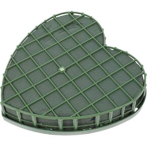 Floral Foam Cage, Green Foam for Flower Arrangements, Heart Shaped Florist Foam with Suction Cup, Wet Floral Foam for Wedding Aisle Flowers Party Decoration, 21X20X3CM, 32049NYPA41RRS0DUL