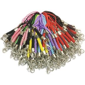 50 pcs Lariat Lanyard mobile straps lobster clasp claw Hang Rope keychain bag Charm accessorie ID holder Connector Fastener Findings (Mix color)