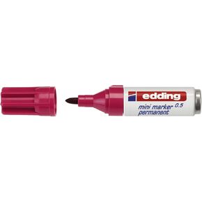 edding 0.5 mini permanent marker - black - 10 marker pens - fine round nib 1 mm - waterproof, quick-drying - smudge-proof - mini marker for cardboard, plastic, wood, metal, pebbles, canvas
