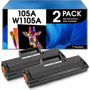 MasaiMara (3,000 Pages High Capacity Compatible Toner Cartridges Replacement for HP 105A W1105A for HP Laser MFP 107a 107w 135a 135w 137fnw Printer (Black, 2-Pack)