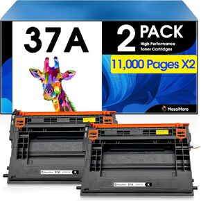 MasaiMara 37A CF237A Compatible Toner Cartridges Replacement for HP Enterprise M607n M607dn M608dn M608n M609dn Enterprise Flow MFP M631h M632z M632 M632h M631 M631dn Printer (Black, 2-Pack)