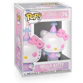 Hello Kitty - Hello Kitty with Balloon 50th Anniversary Vinyl Figure Collectibles Bundle with Compatible Funko Pop Box Protector