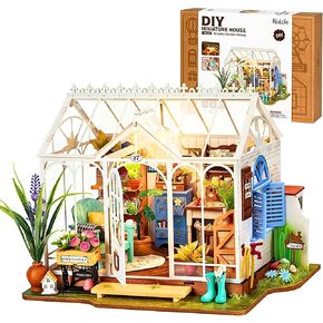 طقم بيت الدمى المصغر من Rolife DIY للبالغين - طقم نموذج دفيئة صغير - أشياء صغيرة - مجموعات حرفية للبالغين - فكرة مجموعة زوايا الكتب DIY