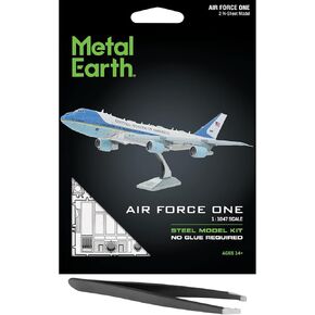السحرات المعدنية الأرض Air Force One 3D Metal Model Kit Backdle مع ملاقط