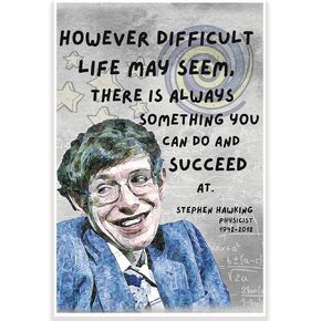 Stephen Hawking Quote Classroom Poster - Science Classroom Poster - Physics Class Poster - 12 x 18 Inch - Classroom Decor - Classroom Must Haves - Back To School Decor - CPS0560
