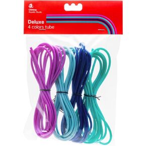 Chihiros Deluxe 4 Color Silicone Tube - 10 Ft Colored Silicone Dosing Tube for Saltwater/Freshwater Aquarium Nutrient Dosing, Tubing for Fish Tank Dosing Pump Systems - 2/4mm ID/OD