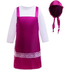 أنيمي ديزي طفل صغير فتيات صغيرات ولحم هالوين أزياء عيد ميلاد لباس الزي مع kerchief (size s m l) الأرجواني