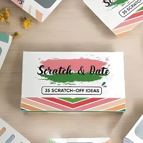 الأزواج الرومانسي مربع الليل - مربع المغامرة للأزواج - 35 لعبة Scratch Off Game - أفكار هدايا فريدة من نوعها