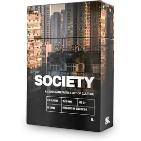 لعبة بطاقة Sociesies-R-لعبة الإستراتيجية التعليمية | 10 دقائق للعب - لعبة الحفلات ، ليلة العائلة | تتراوح أعمارهم بين 15+ | 2-3 لاعبين | يتضمن 72 مجتمعًا وبطاقات فئة للتعلم التفاعلي