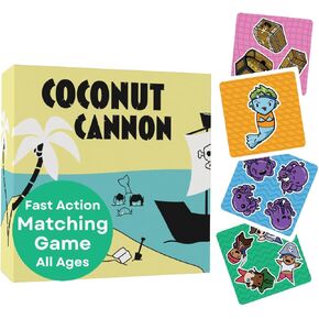 Coconut Cannon-لعبة متطابقة ذات طابع سريع للقرصنة للمتعة العائلية ، تتراوح أعمارهم بين 6 إلى 5 لاعبين ، مثالية لليلة اللعبة ، الحفلات ، السفر ، والتجمعات العائلية