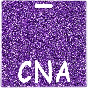 Glitter CNA Badge Buddy Card Holder Black Bling Badge Reel Buddies Coworker Nurse Gifts for Women Acrylic Nursing Accessories Horizontal ID Name Cards Identification Tags