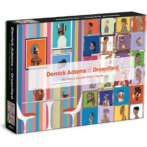 Galison Derrick Adams x Dreamyard Double-Sided Puzzle, 500 Pieces, 24" x 18" – Jigsaw Puzzle Featuring Stunning Artwork – Thick, Sturdy Pieces, Challenging Family Fun