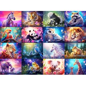1000 Piece Fantasy Jigsaw Puzzle for Adults - Cute and Colorful Animals and Birds in Nature - Mothers Fathers and Babies - Challenging and Fun Puzzle Perfect for Game Nights - Finished Size is 20x27