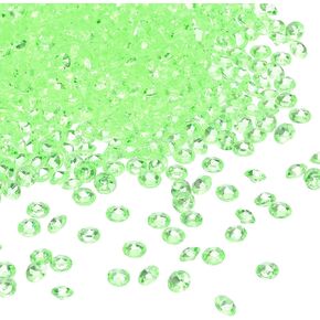 UXCELL 5000PCS جدول زفاف الجدول مبعثرات حلقة مزيفة من الأكريليك الماس أكريليك أحجار الراين الحشوة الحشوات للحرف اليدوية ، ديكور مركزي ، حفلة دش الزفاف (خضراء فاتحة ، 4.5 مم)