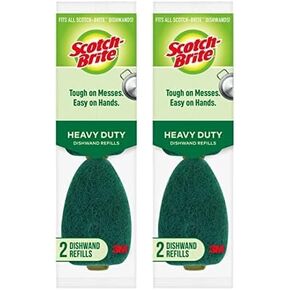 Scotch-Brite Heavy Duty Dishwand Refills, Keep Your Hands Out of Dirty Water, 2 Refills (Pack of 2)