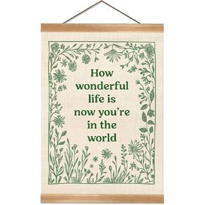 ملصق Boho Wall Art - Viktor Frankl QUOTE Print ، ملصق قماش الكتان مع تصميم ألوان مائية مجردة وإطار خشبي ، ديكور علم النفس الملهم للمكتب أو المنزل أو غرفة العلاج أو الدراسة (Viktor Frankl)