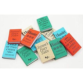 International Miniatures by Classics Dollhouse Miniature Set of 12 Books with Printed Covers