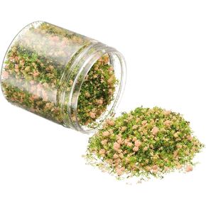 طراز زهرة العشب ، سعة 185 مل ، زهرة مصغرة زهرة العشب شجرة البلاستيك الإسفنج الضوء البرتقالي - (التطبيقات: DIY Dollhous
