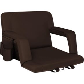 Stadium Seats for Bleachers with Back Support,Reclining Stadium Seats Chair with Padded Cushion Chair Back and Armrest Support (Burgundy 1-Pack)