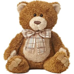 Aurora® Snuggly Bear Brown Sugar™ Stuffed Animal - Comforting Companion - Imaginative Play - 8 Inches