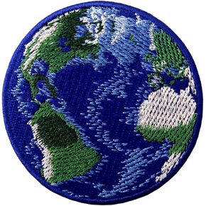 Blue Earth World Planet Planet Badge Badge On Sew on Patch