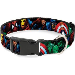 طوق الكلاب Marvel Comics مع مقطع بلاستيكي ، إطلاق سريع ، سهل التعديل ، الأبطال الخارقين الكون Marvel ، من 15 إلى 24 بوصة بعرض 1.0 بوصة