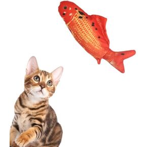 لعبة قطط أسماك برتقالية واقعية مع كيس Catnip Pets Interactive Pets Chew Lite Supplies Fish Interactive Cat Toy