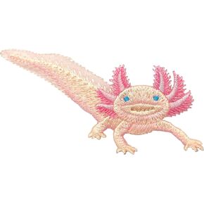 سمندر Axolotl ، الوردي ، اليوسيتي ، الحيوانات الأليفة ، الحيوانات ، المطرزة ، الحديد على التصحيح